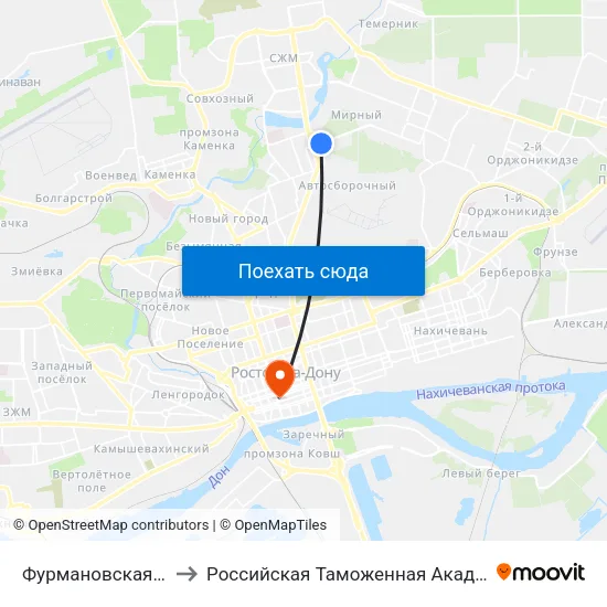 Фурмановская Ул. to Российская Таможенная Академия map