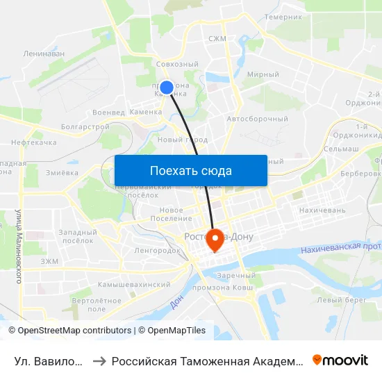 Ул. Вавилова to Российская Таможенная Академия map