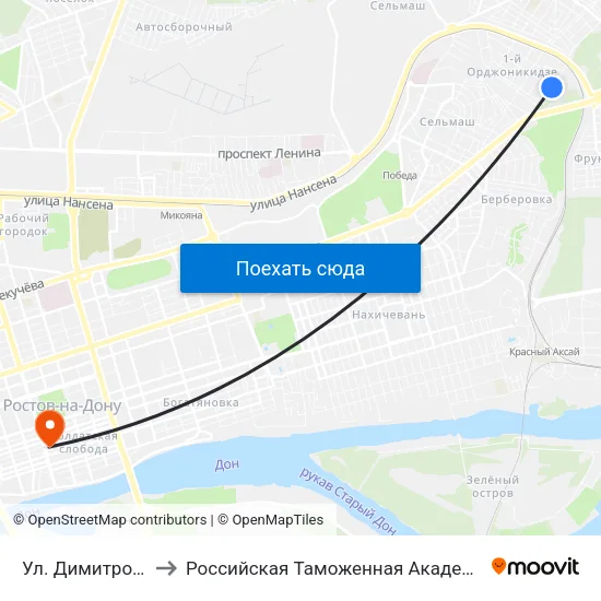 Ул. Димитрова to Российская Таможенная Академия map