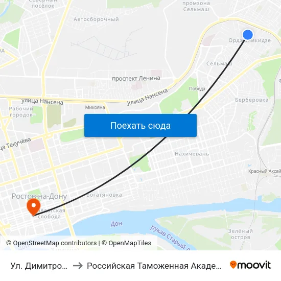 Ул. Димитрова to Российская Таможенная Академия map