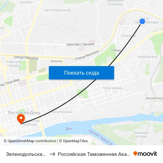 Зеленодольская Ул. to Российская Таможенная Академия map