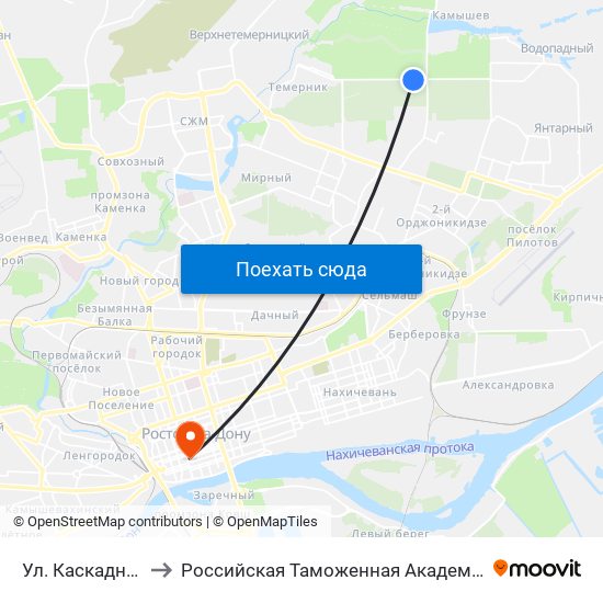 Ул. Каскадная to Российская Таможенная Академия map