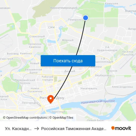 Ул. Каскадная to Российская Таможенная Академия map