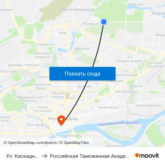 Ул. Каскадная to Российская Таможенная Академия map