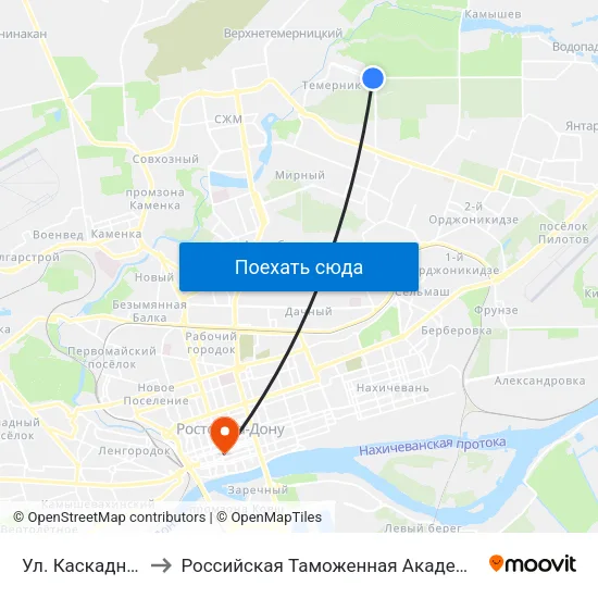 Ул. Каскадная to Российская Таможенная Академия map