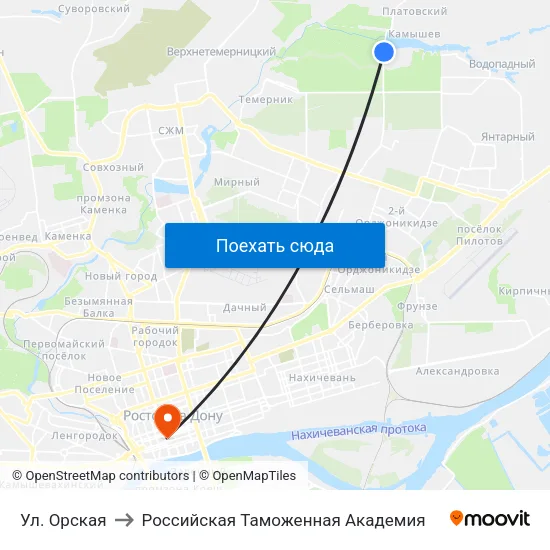 Ул. Орская to Российская Таможенная Академия map
