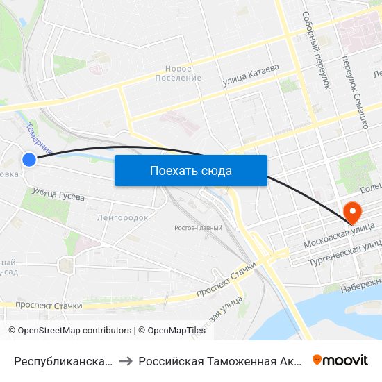 Республиканская Ул. to Российская Таможенная Академия map