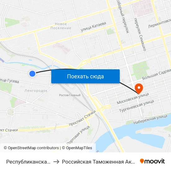 Республиканская Ул. to Российская Таможенная Академия map
