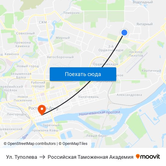 Ул. Туполева to Российская Таможенная Академия map