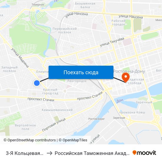3-Я Кольцевая Ул. to Российская Таможенная Академия map