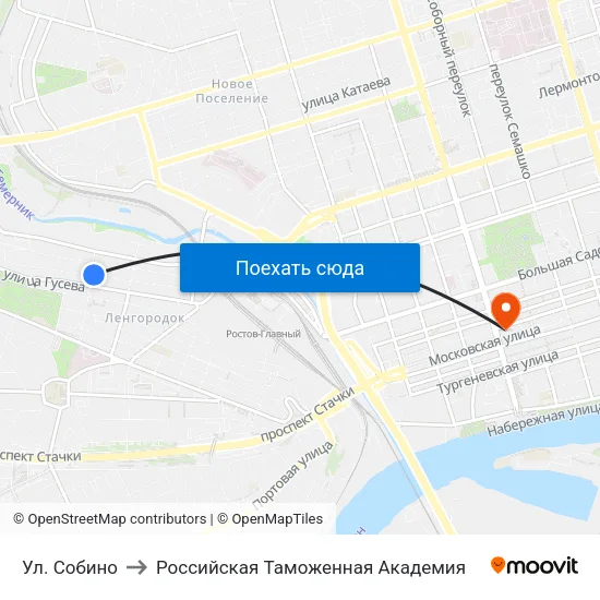 Ул. Собино to Российская Таможенная Академия map