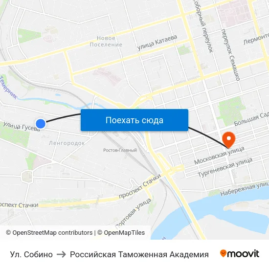 Ул. Собино to Российская Таможенная Академия map