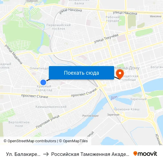 Ул. Балакирева to Российская Таможенная Академия map