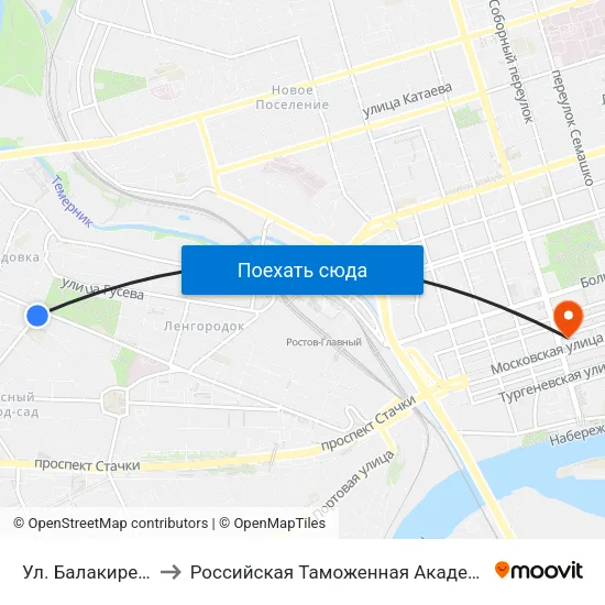Ул. Балакирева to Российская Таможенная Академия map