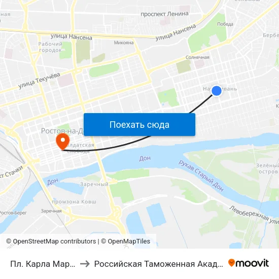 Пл. Карла Маркса to Российская Таможенная Академия map
