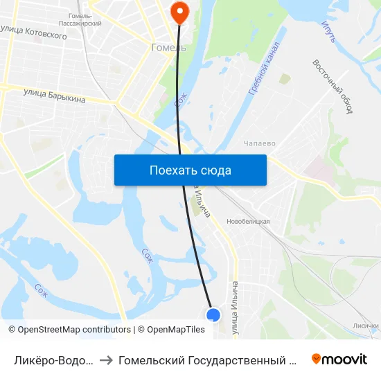 Ликёро-Водочный Завод to Гомельский Государственный Медицинский Университет map