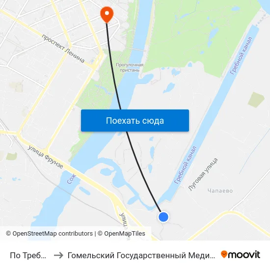 По Требованию to Гомельский Государственный Медицинский Университет map
