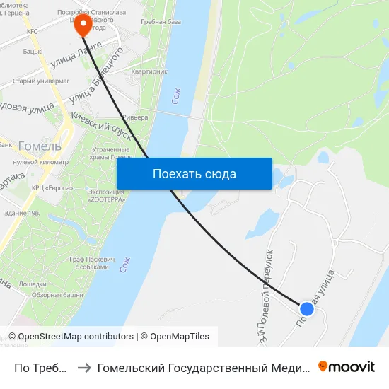 По Требованию to Гомельский Государственный Медицинский Университет map