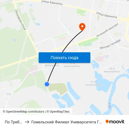 По Требованию to Гомельский Филиал Университета Гражданской Защиты Мчс map