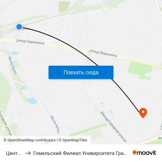 Центролит to Гомельский Филиал Университета Гражданской Защиты Мчс map