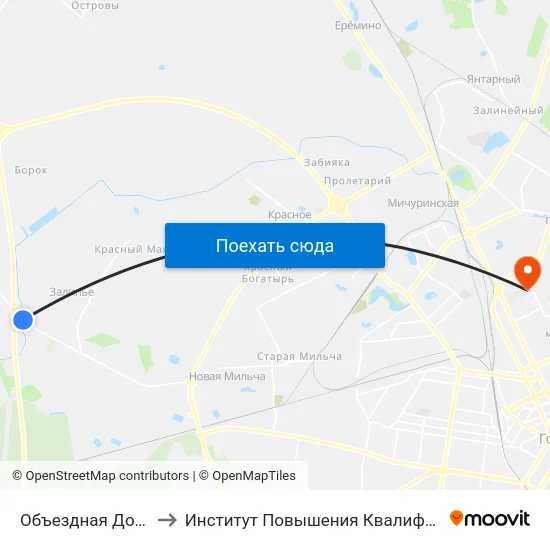 Объездная Дорога to Институт Повышения Квалификации map