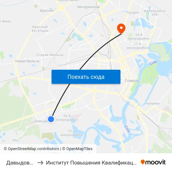 Давыдовка to Институт Повышения Квалификации map