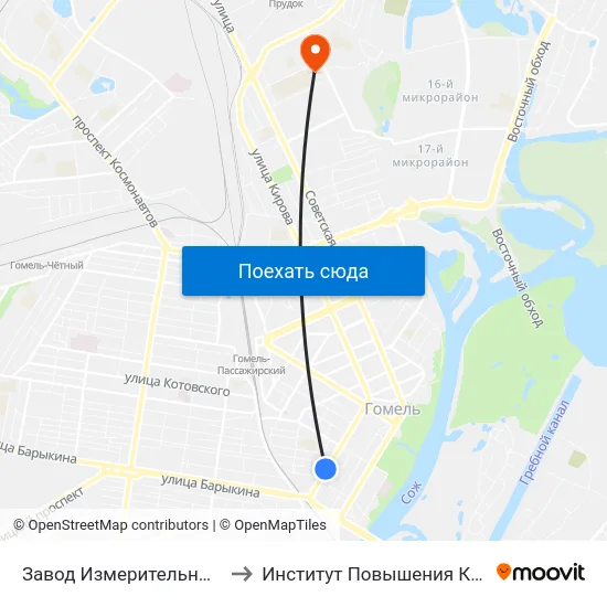 Завод Измерительных Приборов to Институт Повышения Квалификации map