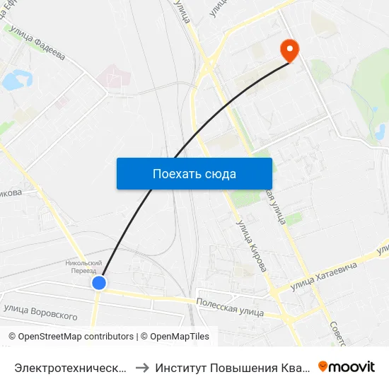 Электротехнический Завод to Институт Повышения Квалификации map
