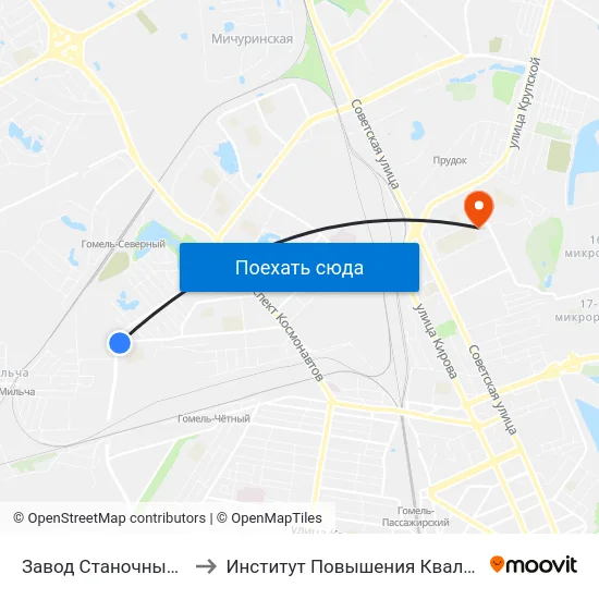 Завод Станочных Узлов to Институт Повышения Квалификации map
