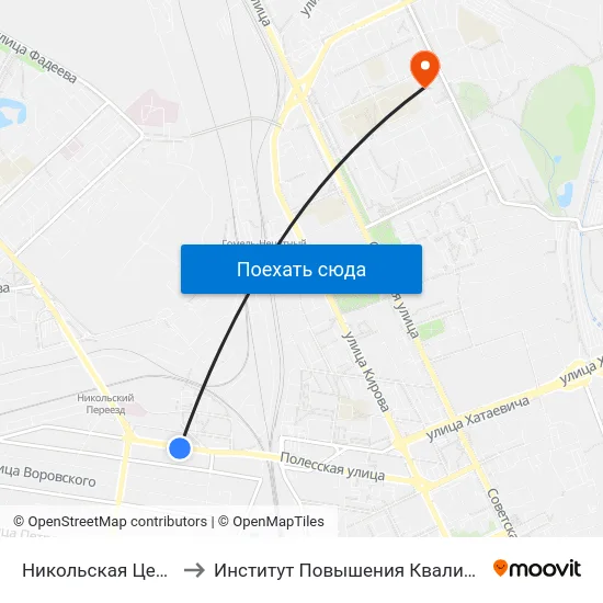 Никольская Церковь to Институт Повышения Квалификации map