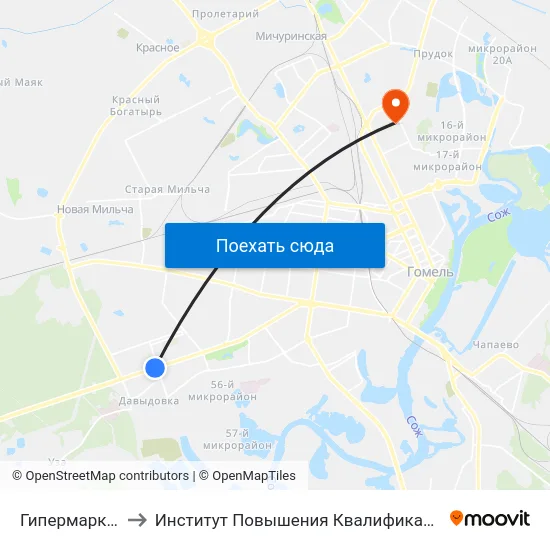 Гипермаркет to Институт Повышения Квалификации map