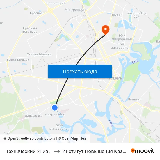 Технический Университет to Институт Повышения Квалификации map