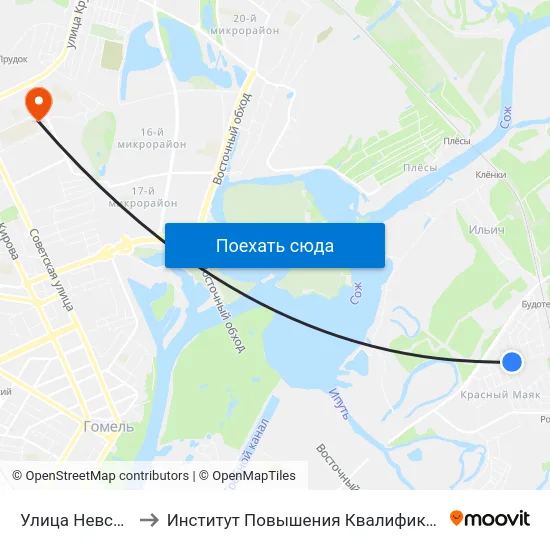 Улица Невская to Институт Повышения Квалификации map