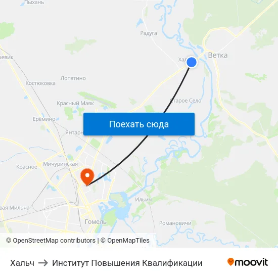 Хальч to Институт Повышения Квалификации map