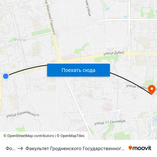 Форты to Факультет Гродненского Государственного Аграрного Университета map