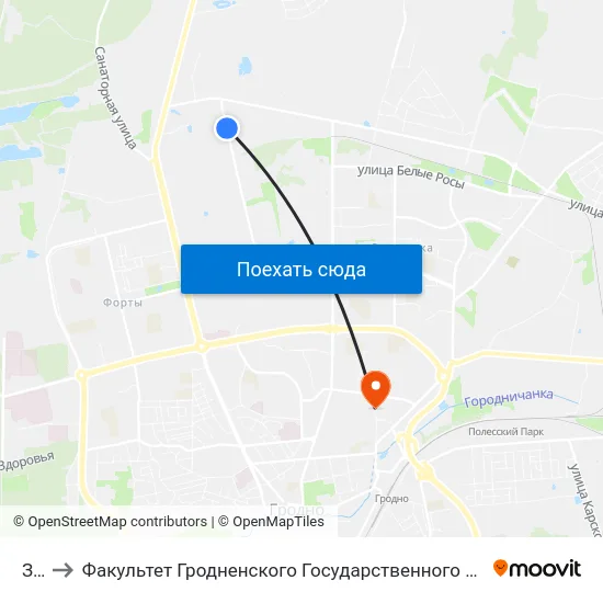Зов to Факультет Гродненского Государственного Аграрного Университета map