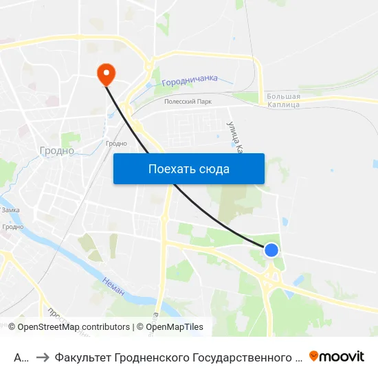 Азот to Факультет Гродненского Государственного Аграрного Университета map