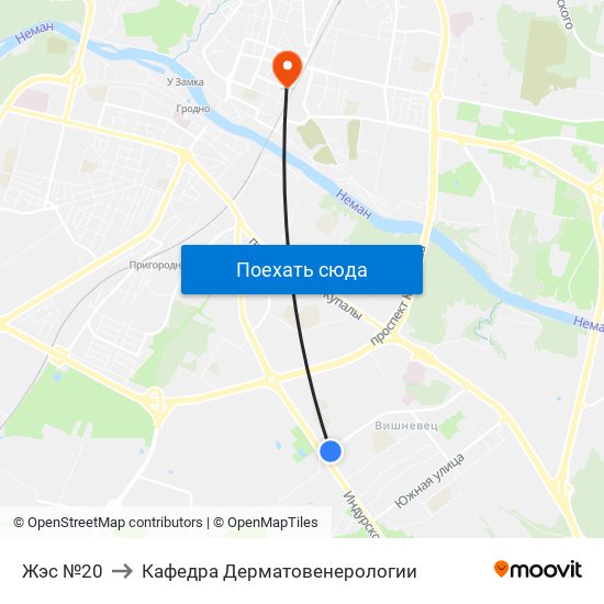 Жэс №20 to Кафедра Дерматовенерологии map