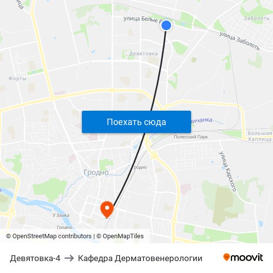 Девятовка-4 to Кафедра Дерматовенерологии map