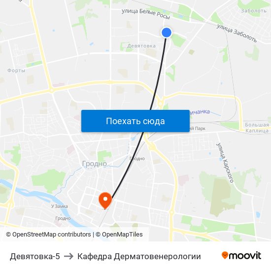 Девятовка-5 to Кафедра Дерматовенерологии map