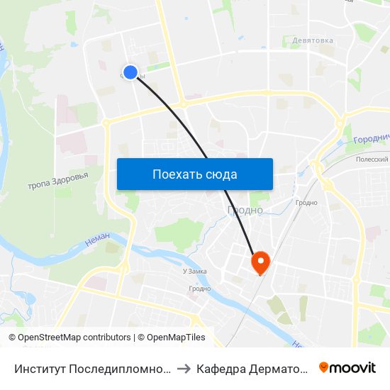 Институт Последипломного Образования to Кафедра Дерматовенерологии map