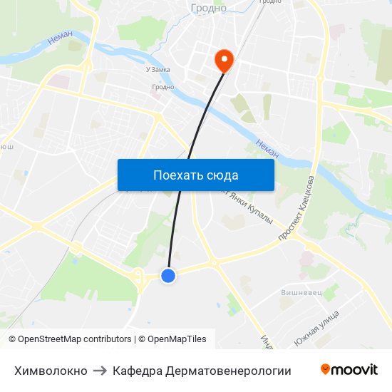 Химволокно to Кафедра Дерматовенерологии map