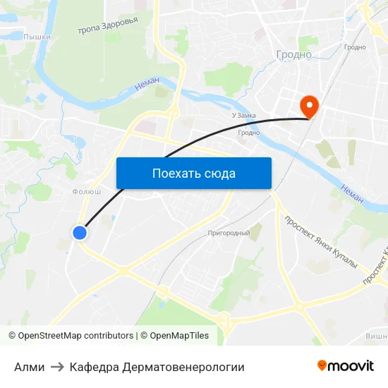 Алми to Кафедра Дерматовенерологии map