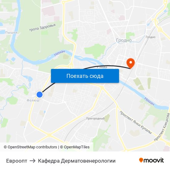 Евроопт to Кафедра Дерматовенерологии map