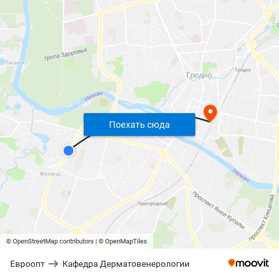 Евроопт to Кафедра Дерматовенерологии map