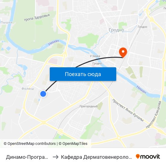 Динамо-Программ to Кафедра Дерматовенерологии map