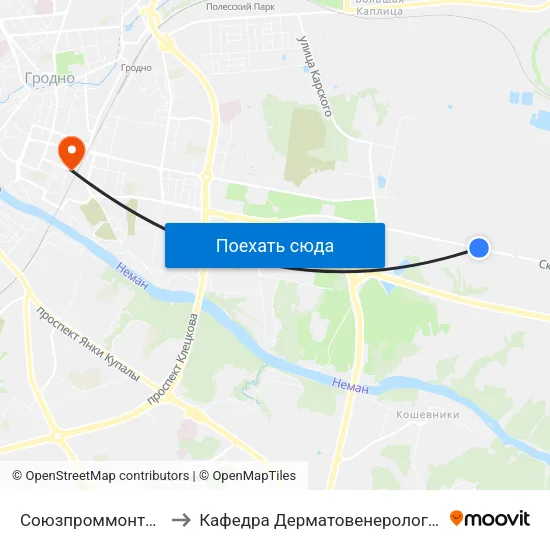 Союзпроммонтаж to Кафедра Дерматовенерологии map