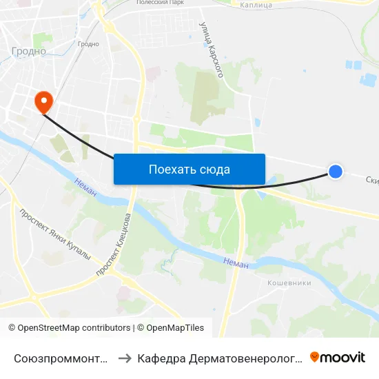 Союзпроммонтаж to Кафедра Дерматовенерологии map