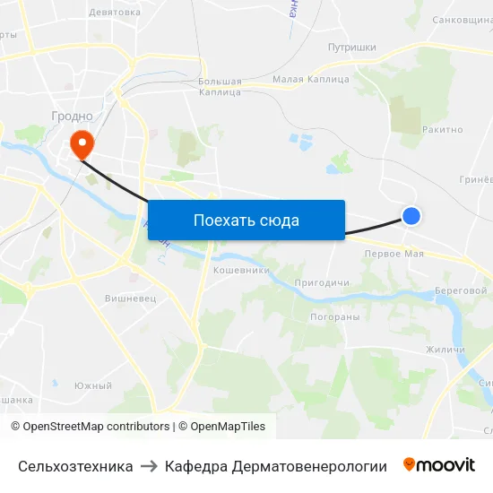 Сельхозтехника to Кафедра Дерматовенерологии map