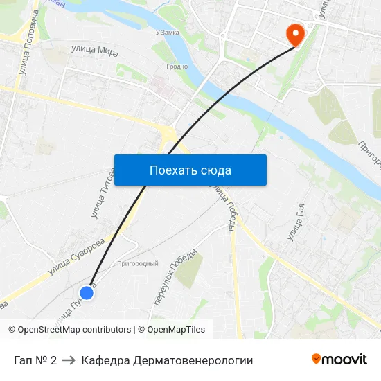 Гап № 2 to Кафедра Дерматовенерологии map